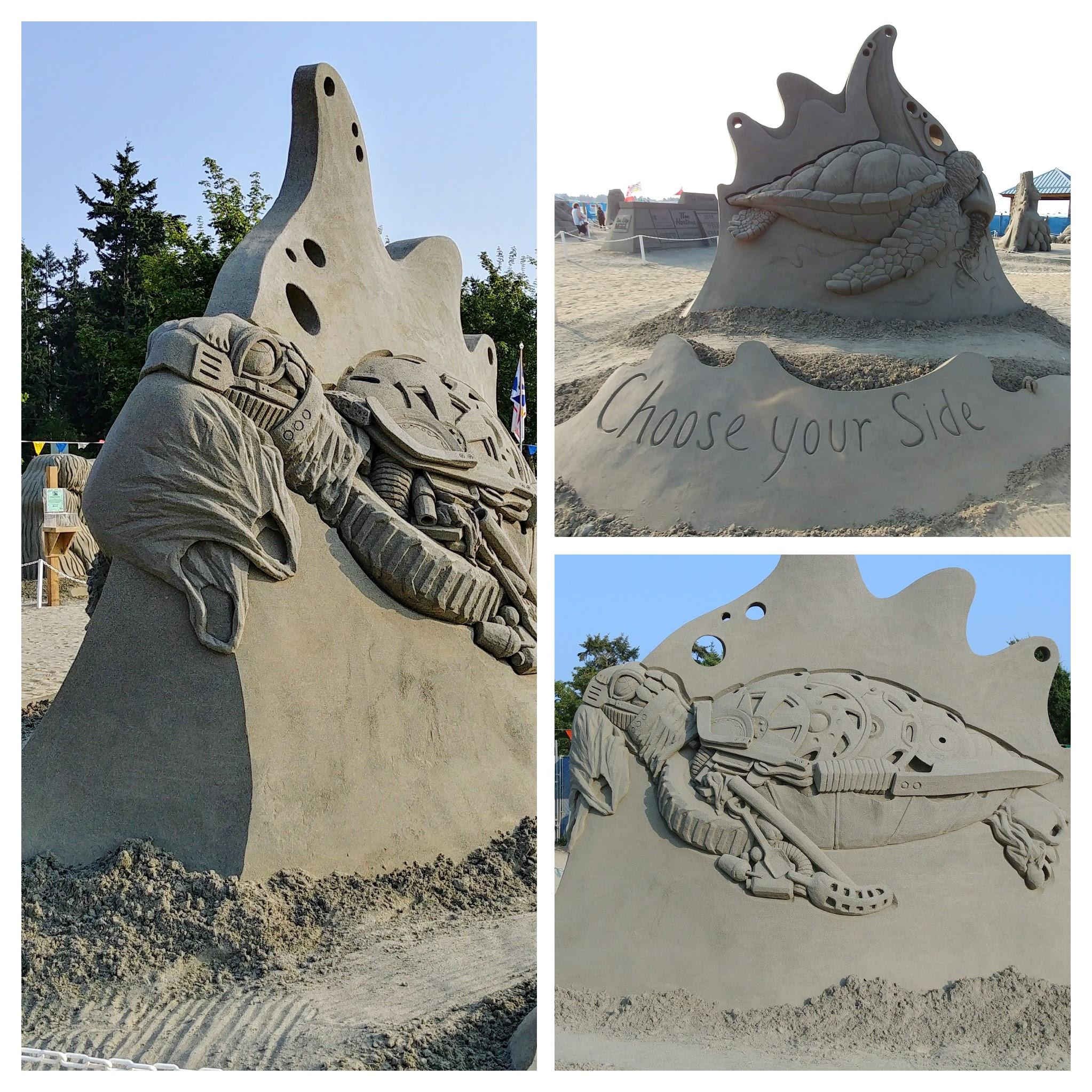 Sand Castles on Beach